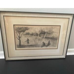 Limited edition original signed engraving"Retrospect" Chaim Koppelman 1959